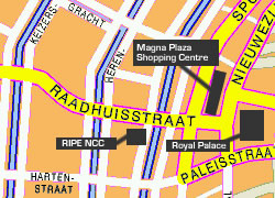 Map showing location of RIPE NCC